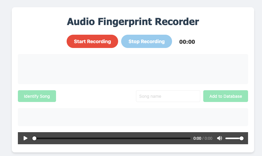 Audio Recorder & Shazam Clone