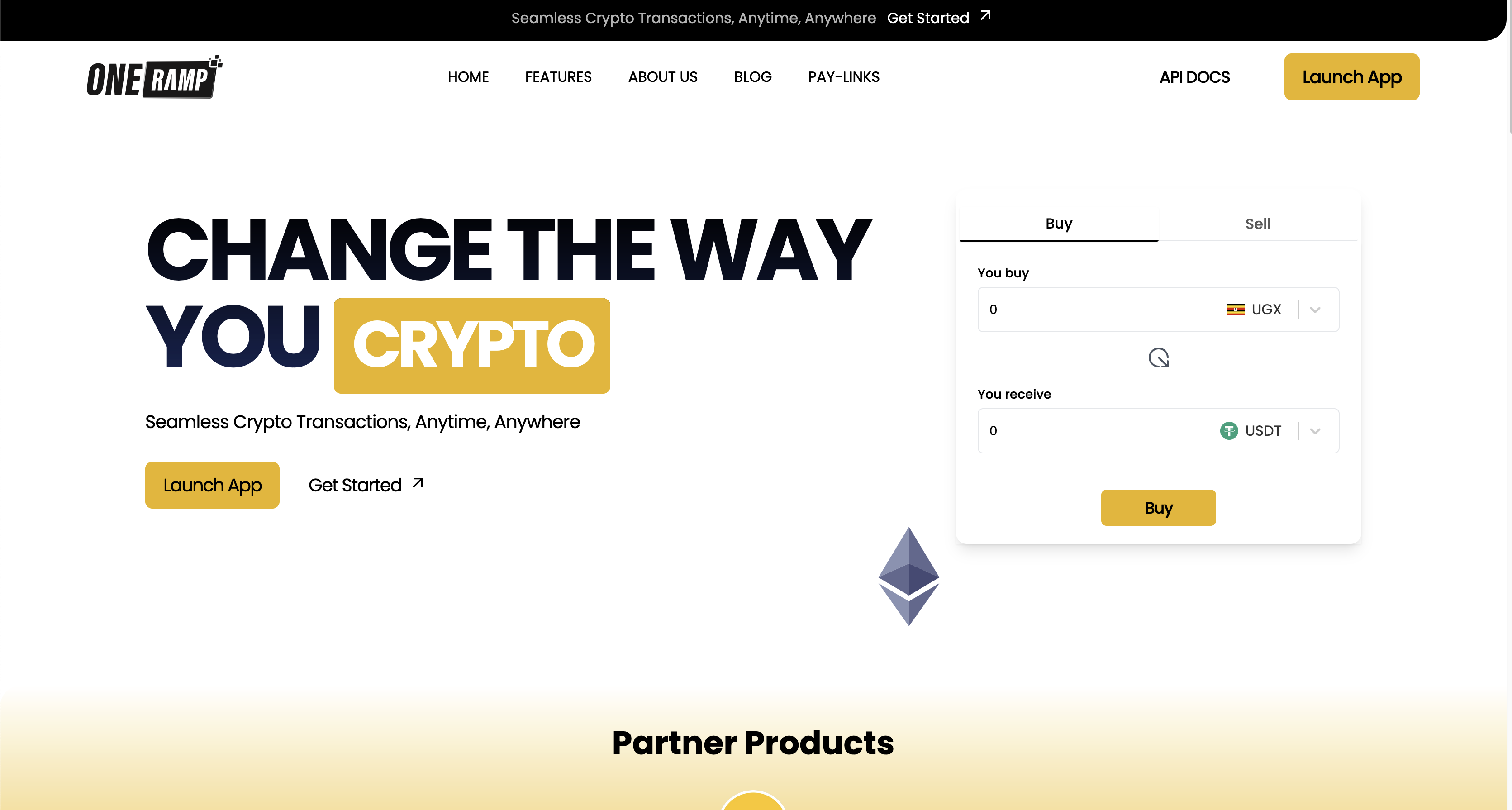 One Ramp Landing Page